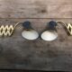 Lot de 2 appliques murales cocotte extensibles 1950