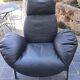 Armchair Arketipo Model Jupiter polyurethane shell grey beige black leather