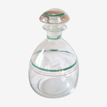 Round glass bottle decanter