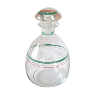 Carafe flacon  rond en verre