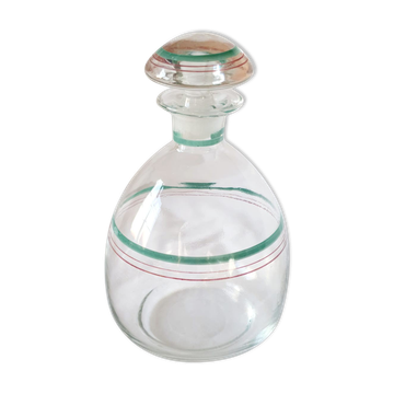 Carafe flacon  rond en verre