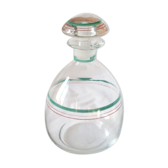 Round glass bottle decanter