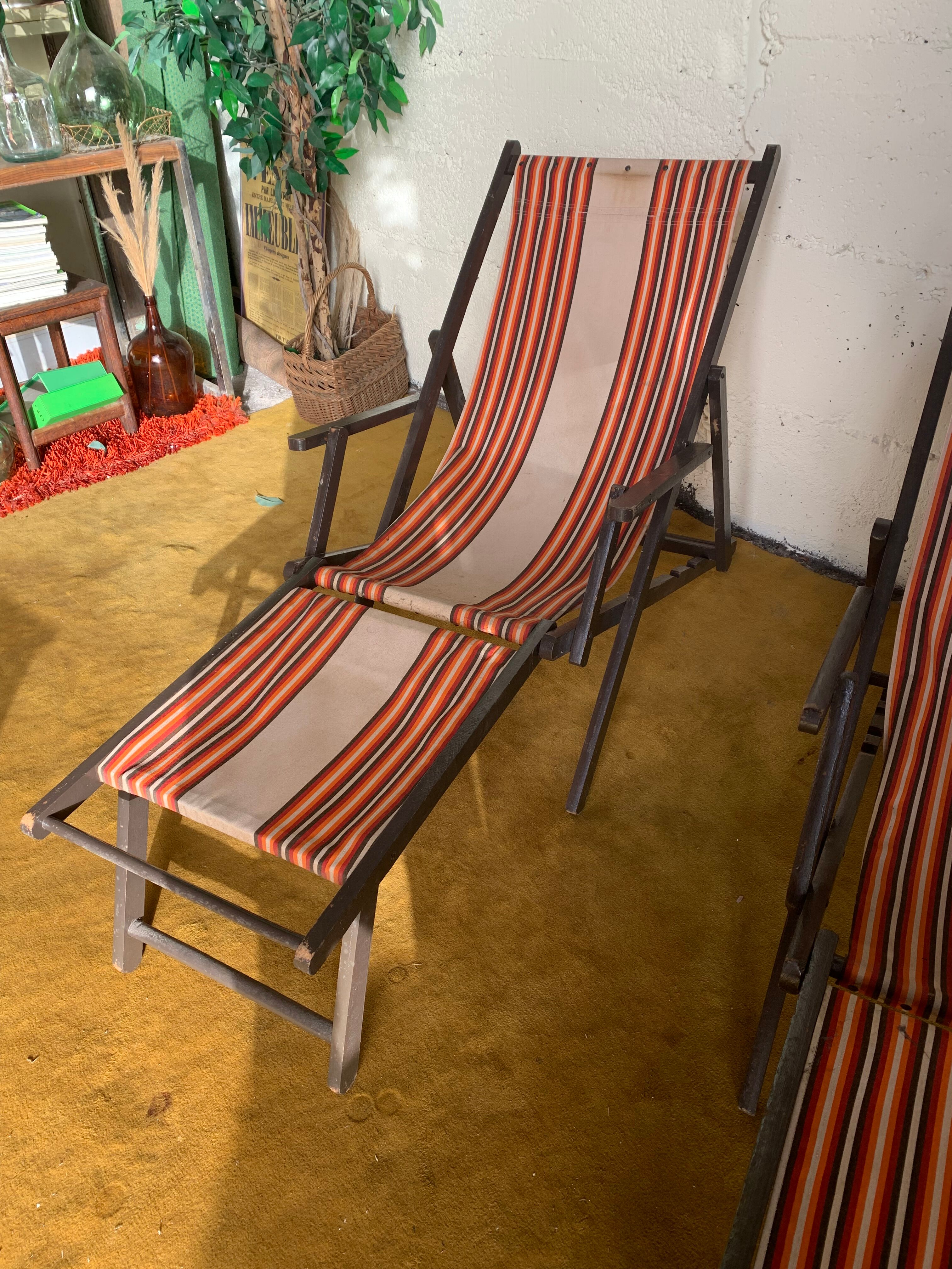 Pair of deck chairs