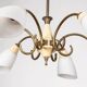 VINTAGE 50'S CHANDELIER IN GLASS AND BRASS ITALIAN DESIGN