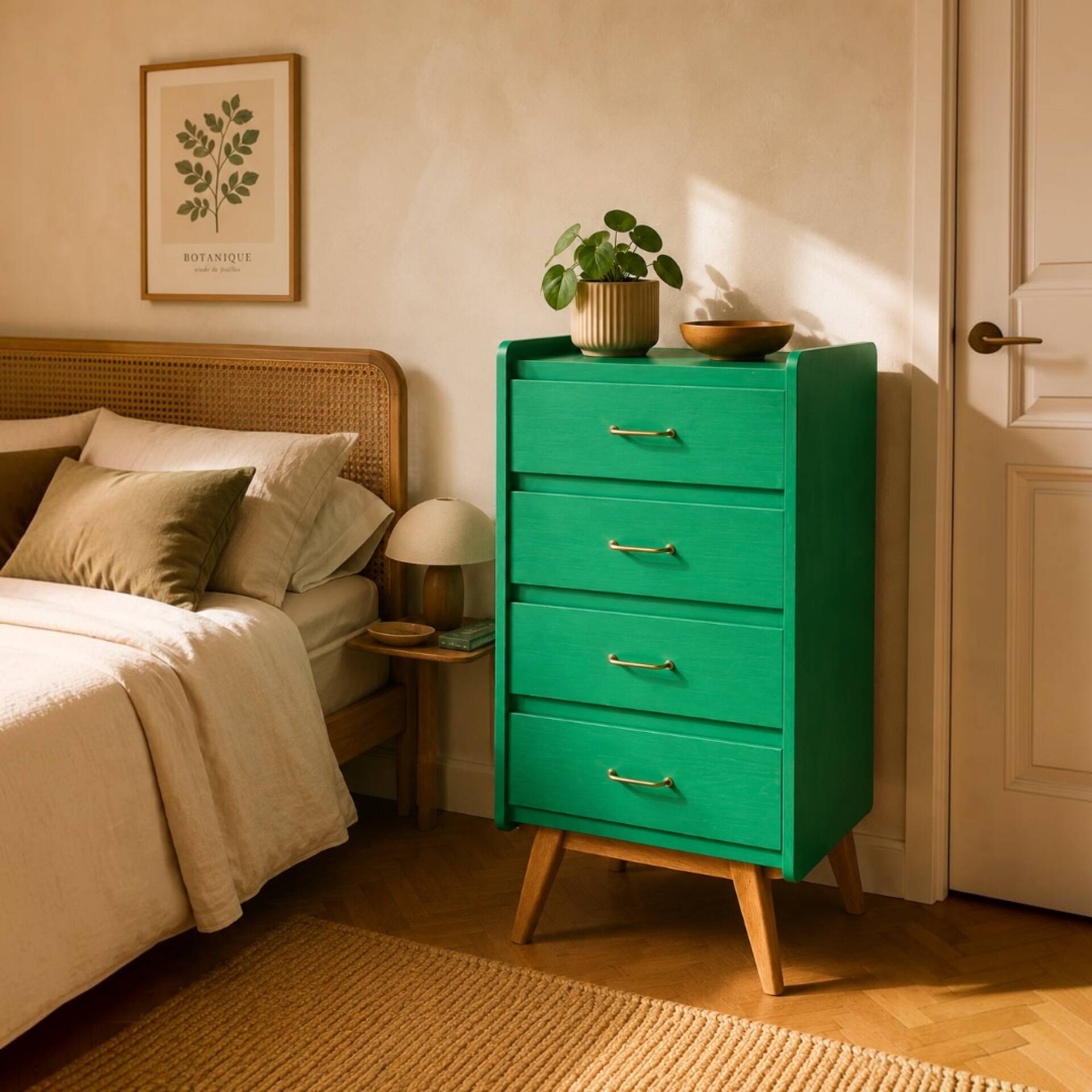 Commode vintage pieds compas 1960