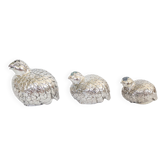 Vintage Style Gucci Hollywood Regency Silver Quail Trio Shakers