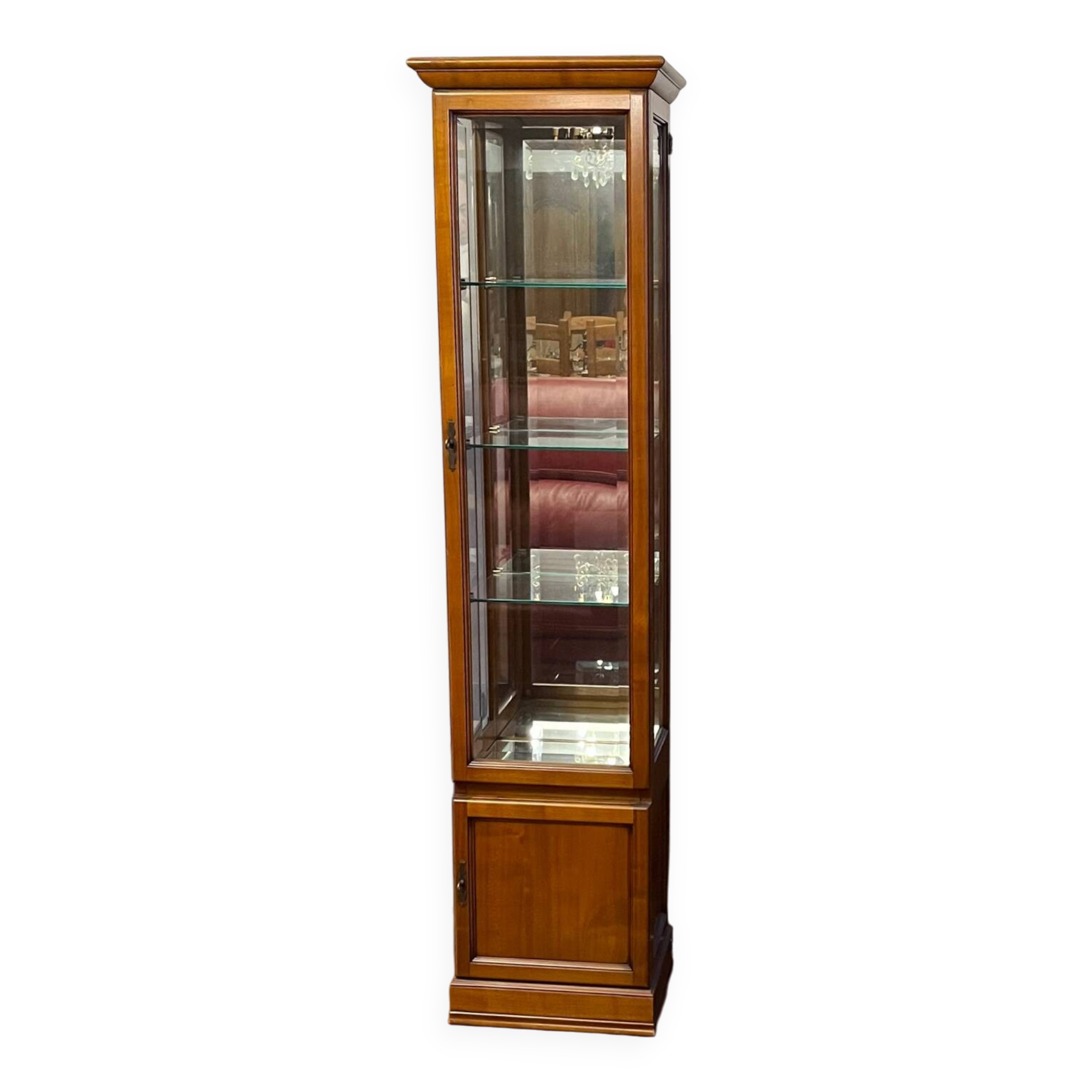 Cherry wood display cabinet