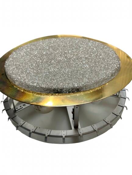 Metal and glass ceiling light