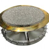 Metal and glass ceiling light