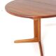 Round 2x extendable Danish Design teak dining table 'Krageris'