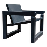 Fauteuil design bois noir