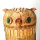 Wicker basket shape owl design 70s