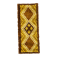 Scandinavian vintage hand knotted rya rug. A small one: 104 x 43 cm (41 x 1