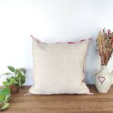 Berber magenta checkerboard cushion