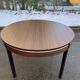 1960s round extendable Scandinavian dining table