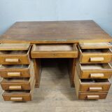 Flat desk in vintage boxes