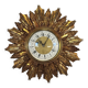 Vintage Hollywood Regency Goldleaf Sunburst Clock