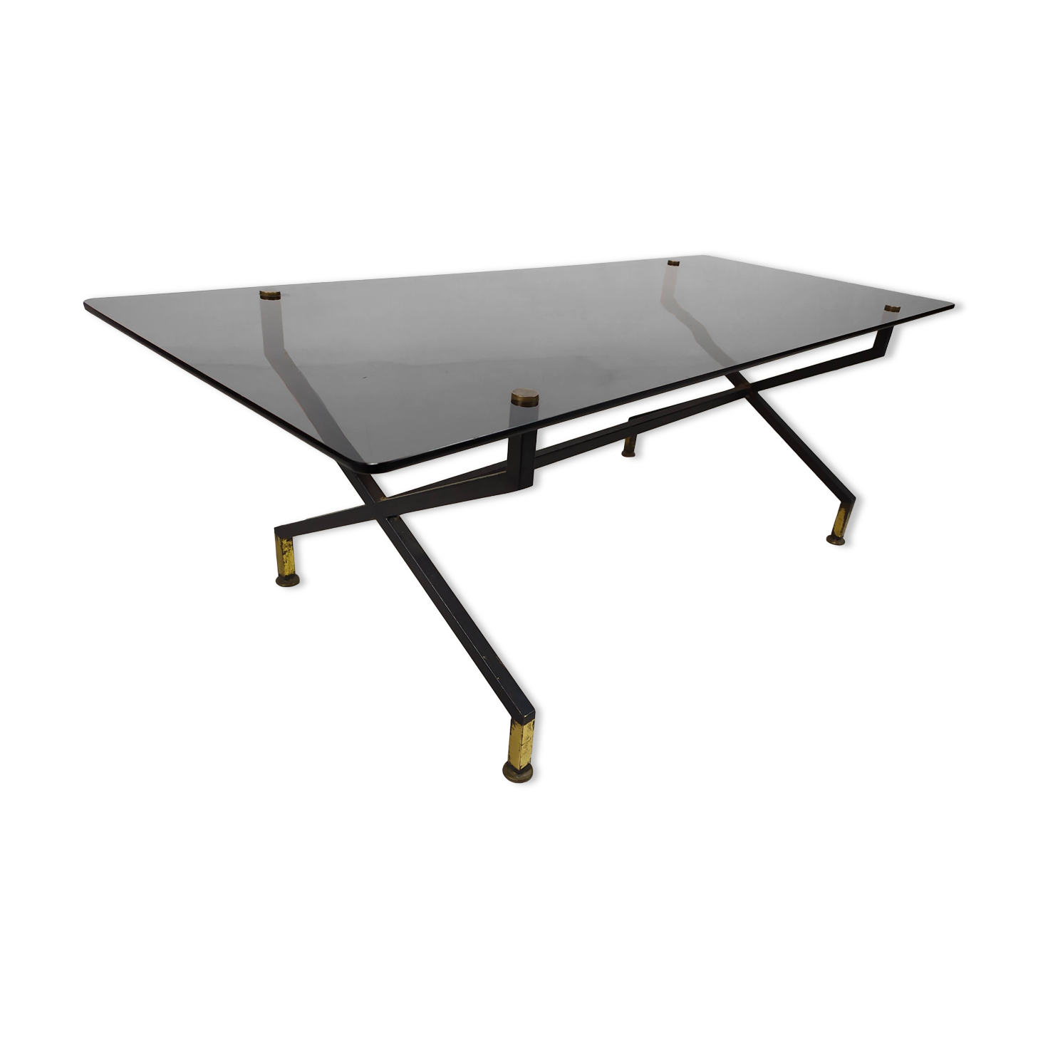 Table basse vintage verre