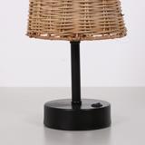 Rattan solar desk lamp