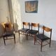 Set of 4 Italian chairs by Gianfranco Frattini.