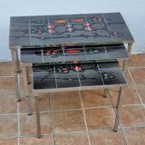 Set of three nesting tables by Juliette Belarti, 1960s, space age