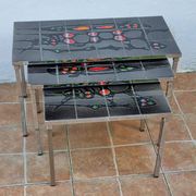 Set of three nesting tables in Belarti style, 1960s, space age.