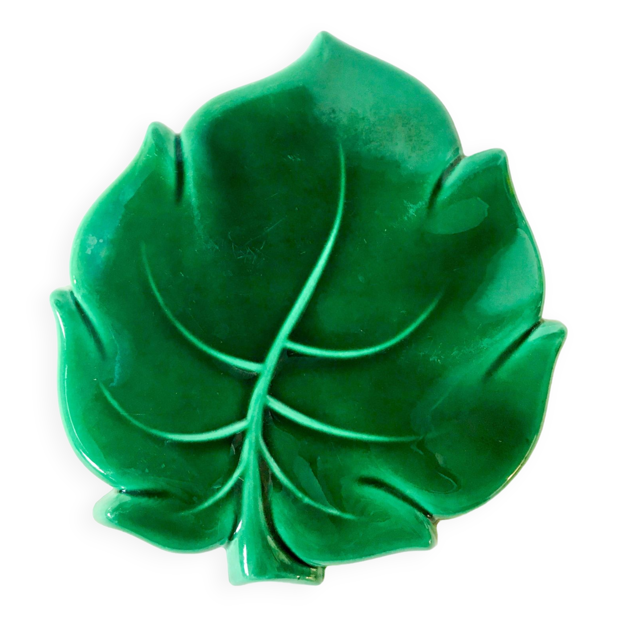 ceramic trivet leaf model Gien 60s