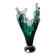 Sommerso vase by seguso in green murano glass, Italy, 1970