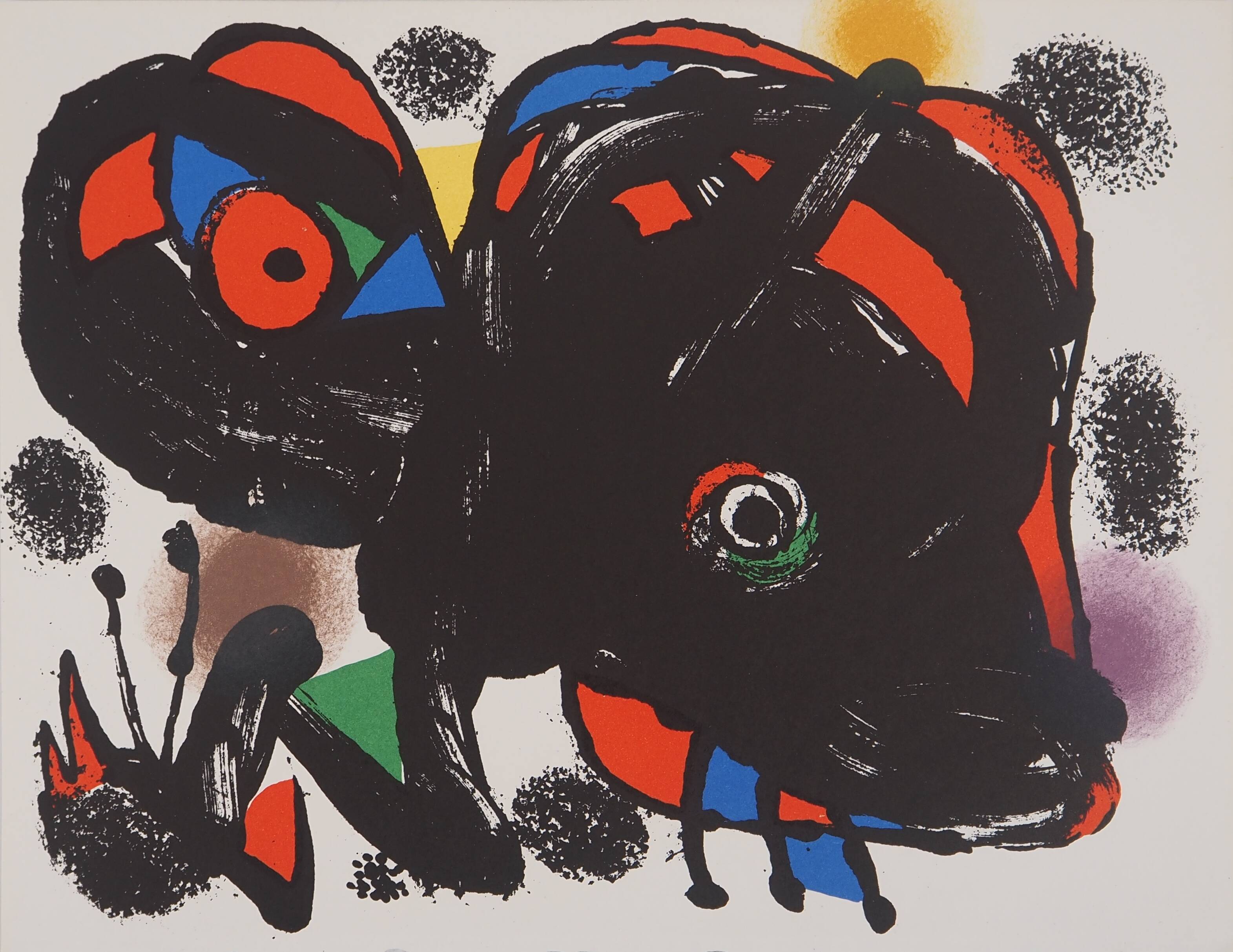 Joan miro: wild animal - original lithograph