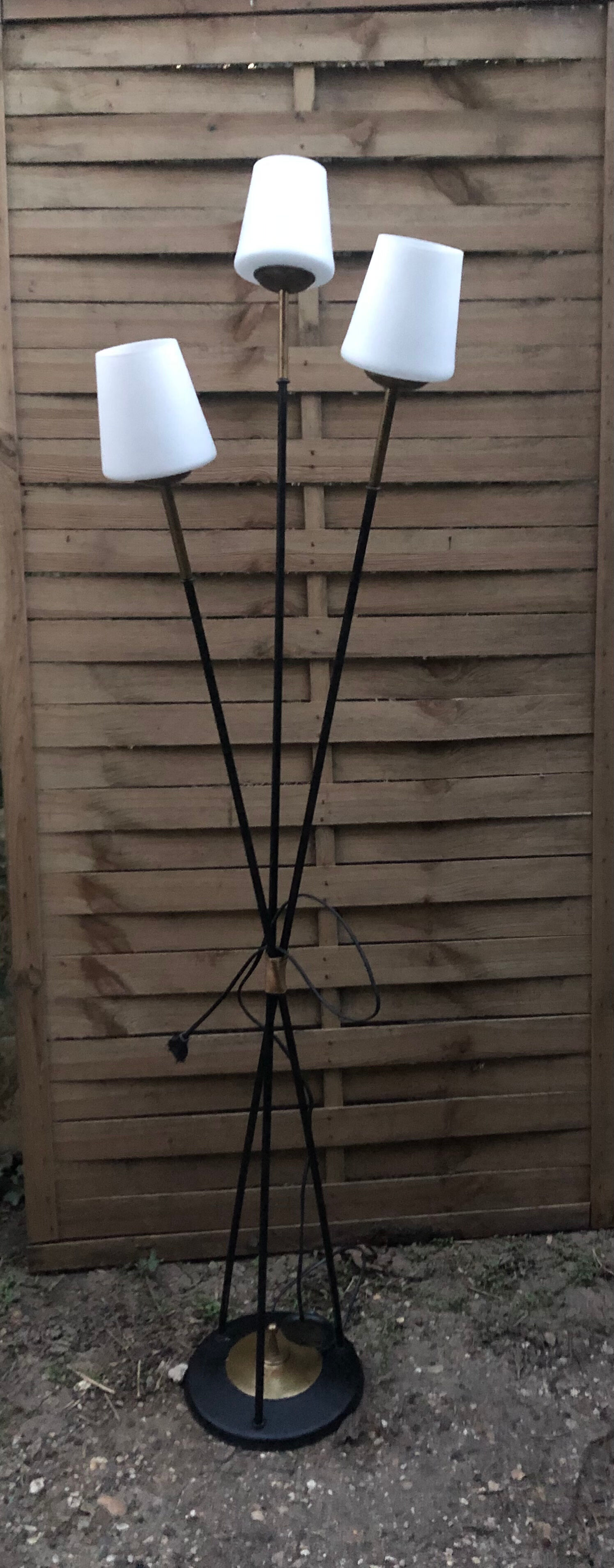 Vintage floor lamp 3 burners 60s