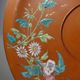 Large clay/terracotta dish with Japanese-style glazing, Art Nouveau.