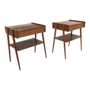 2 tables de chevet en - teck