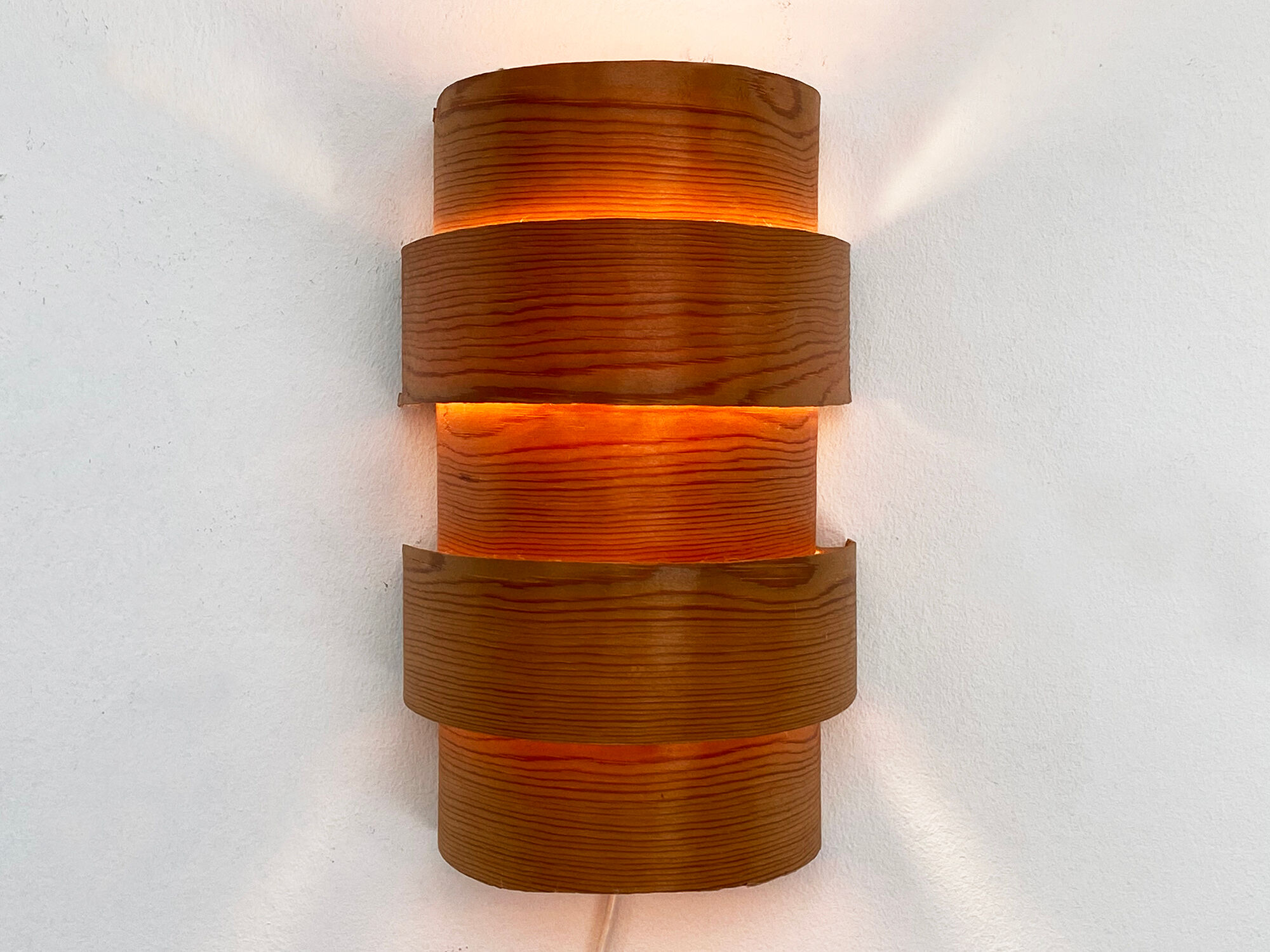 Pine veneer sconce, Sweden 1960s