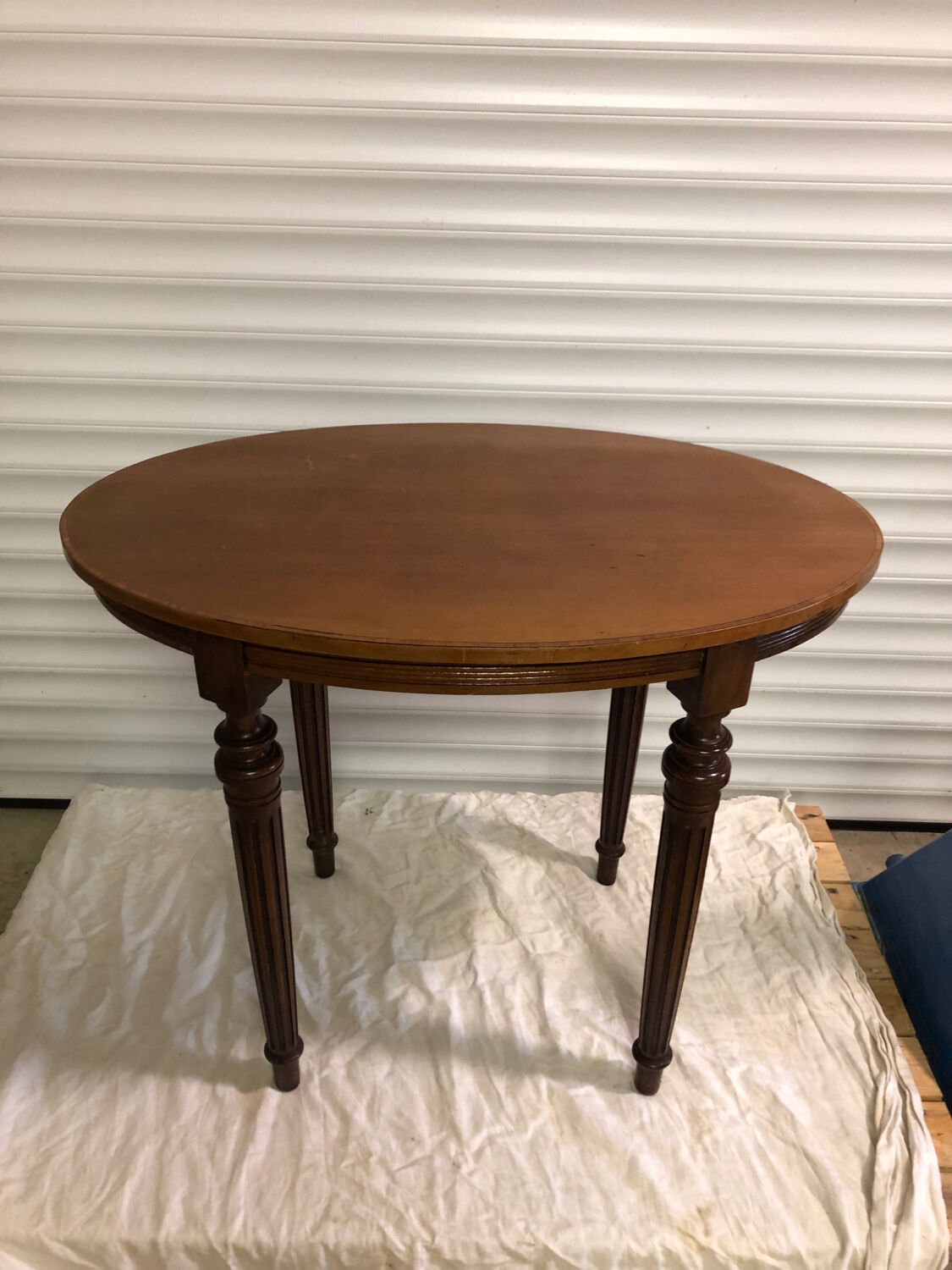 Solid wood oval table 1930