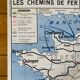 1964 School Map Railways of France