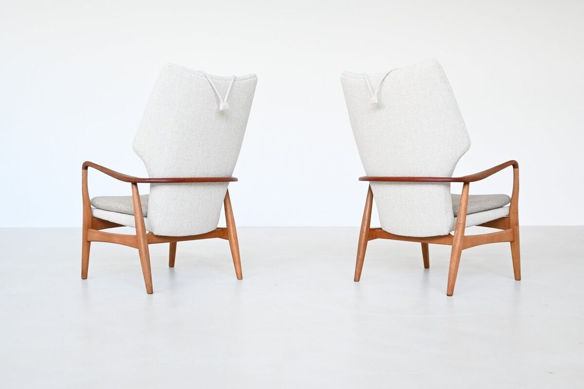 A. Madsen and H. Schubell “Kirsten” lounge chairs Bovenkamp Netherlands 1960