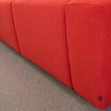 Vitra modular soft 5-seat sofa by Jasper Morrison in red Fabric