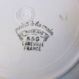 4 K and G Luneville soup plates, Rose Mai model 2106201