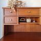 Scandinavian desk with tapered legs, vintage.