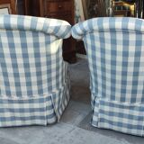 Pair of old crapaud armchairs