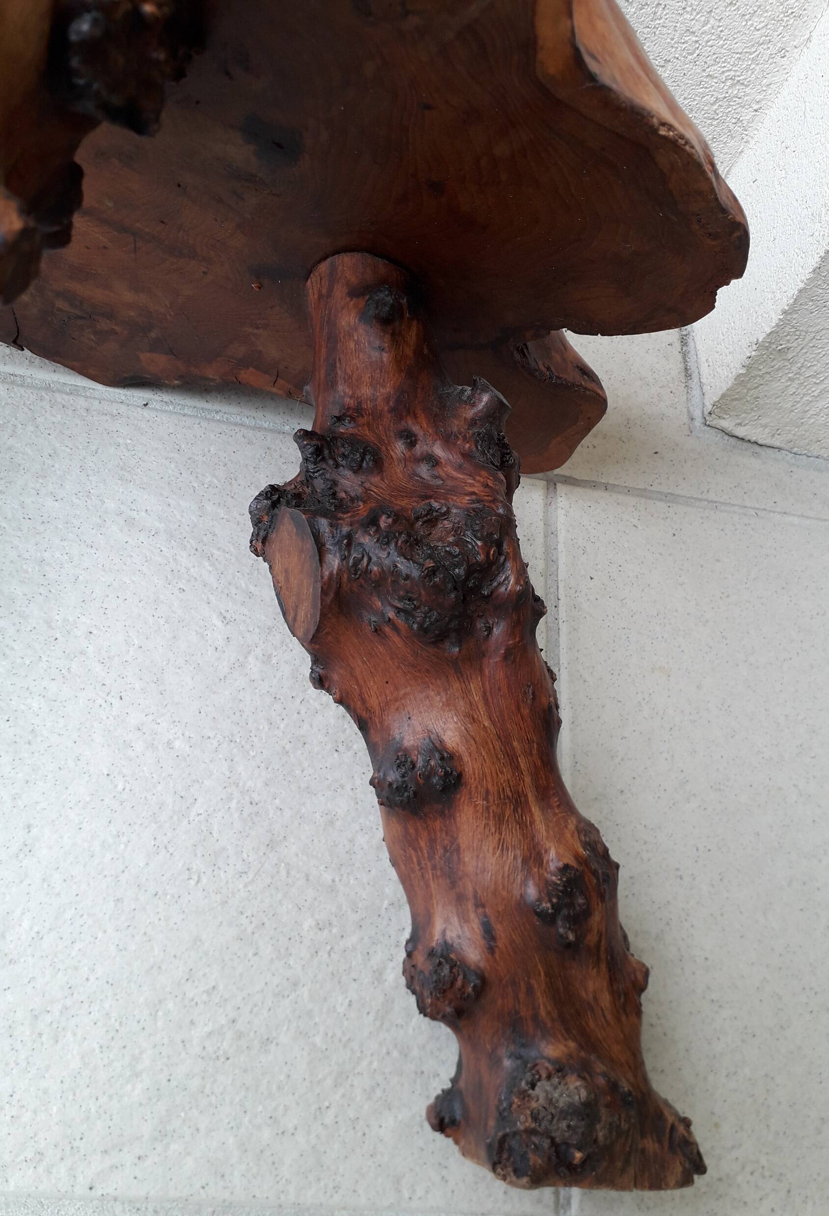 Brutalist wooden coffee table