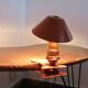 Lampe pince " champignon " orange années 60 70