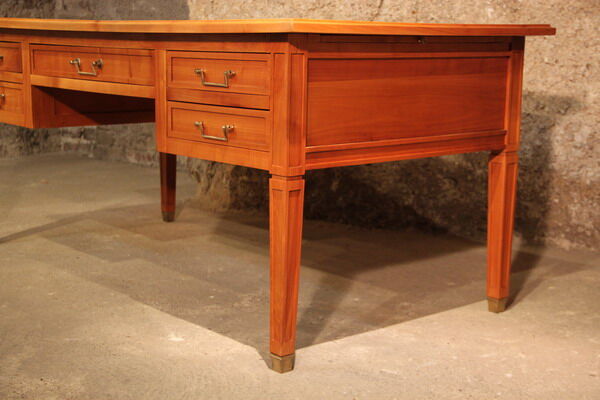 Louis XVI flat desk in solid cherry wood