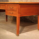 Louis XVI flat desk in solid cherry wood
