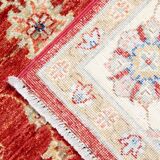 Red Livingroom Wool Handmade Floral Area Rug, Traditional Design 150x210cm