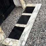 Louis XV style fireplace in purple breccia marble, circa 1880