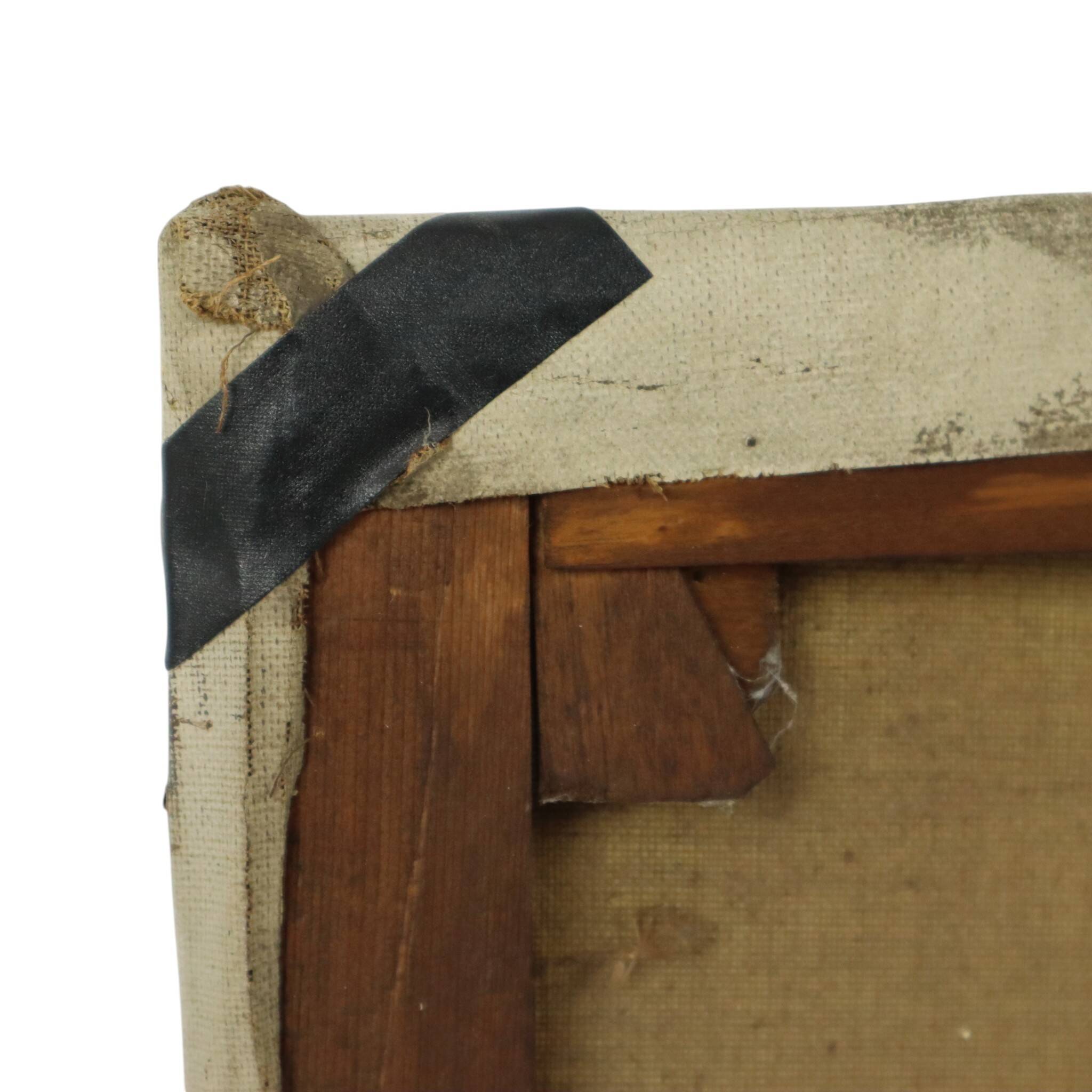 Antique Painting Portrait of a Man Signed Early 20th Century