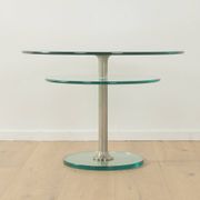 Table d'appoint en verre des années 1980, Peter Draenert