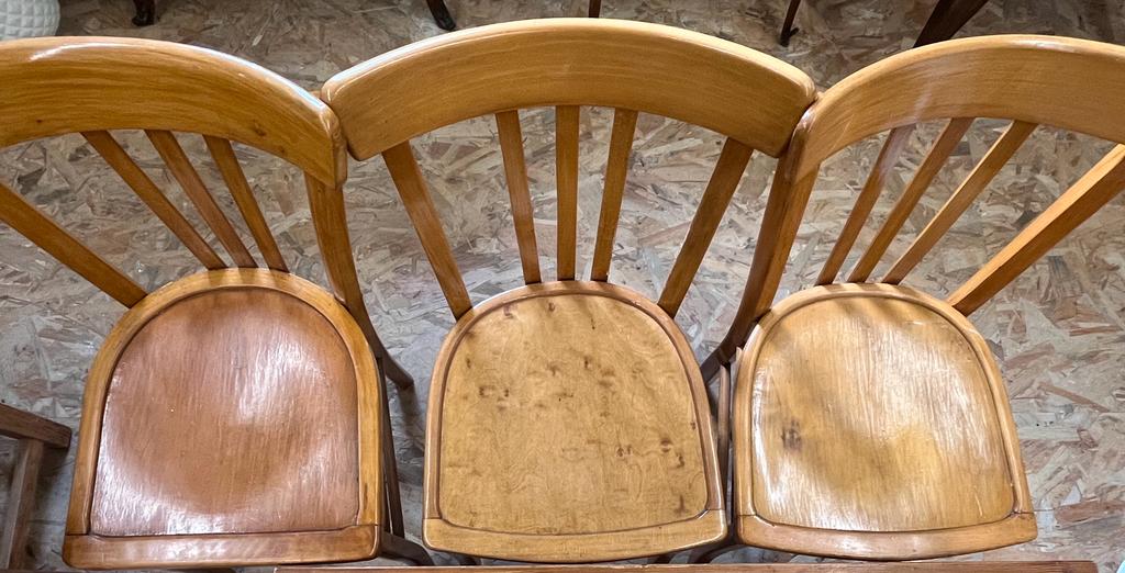 Three bistro chairs