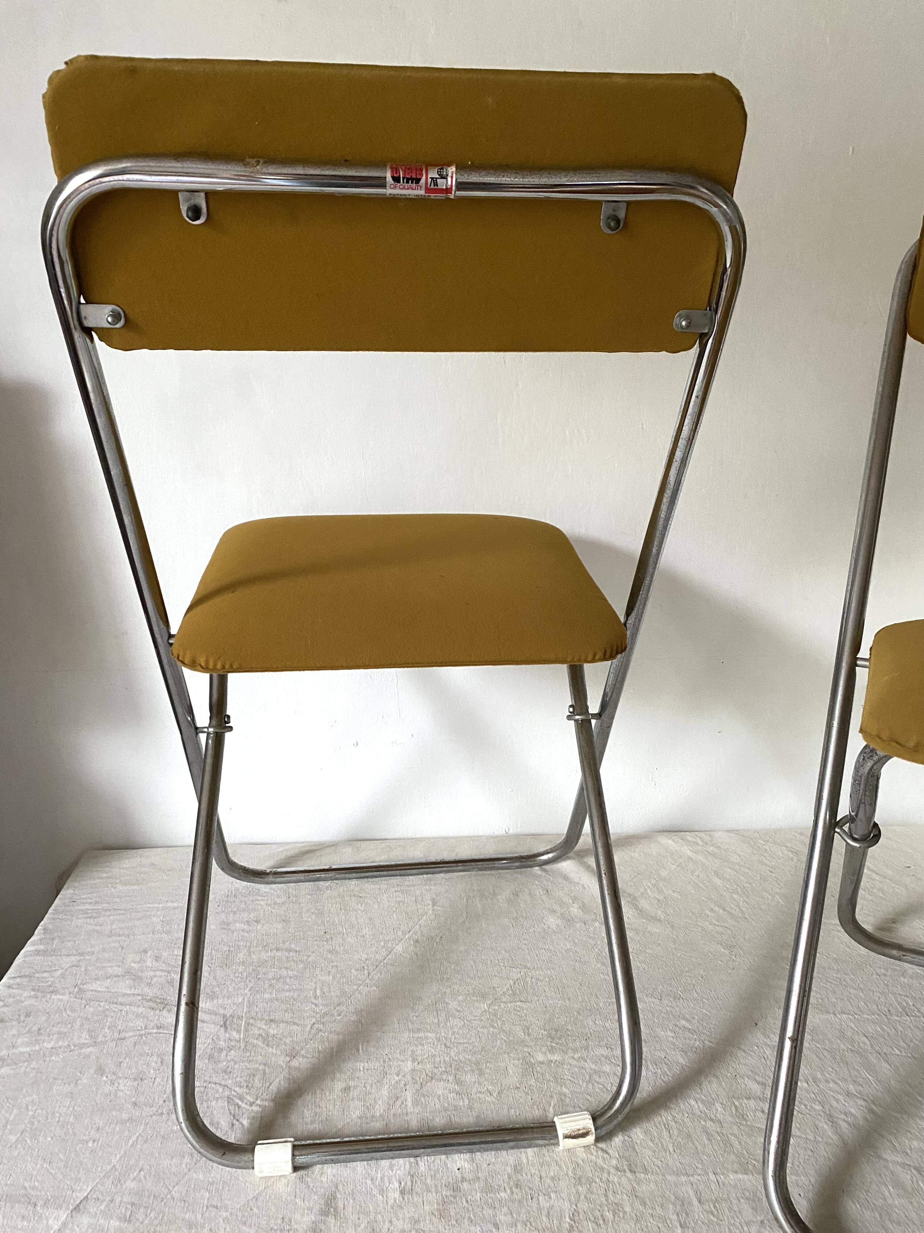 Framar vintage folding chairs; 70s